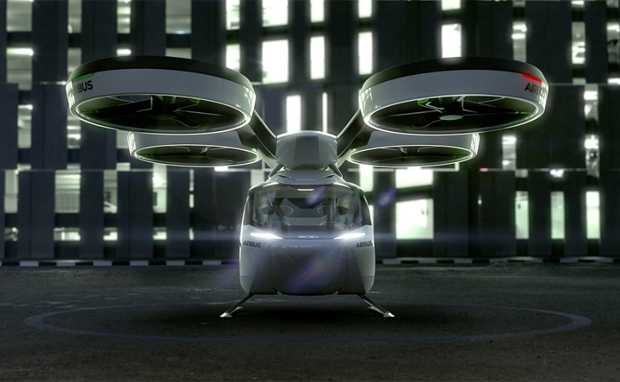 Phiên bản Pop Up mới, xe bay của Airbus Năm 2017, Airbus lần đậu tiên giới thiệu chiếc xe bay của mình, đặt tên là Pop Up. Chiếc xe này đã được giới thiệu lại tại triển lãm Geneve lần này với phiên bản mới do tập đoàn hàng không vũ trụ và công ty của Italia là Italdesign thiết kế. Photo: Airbus