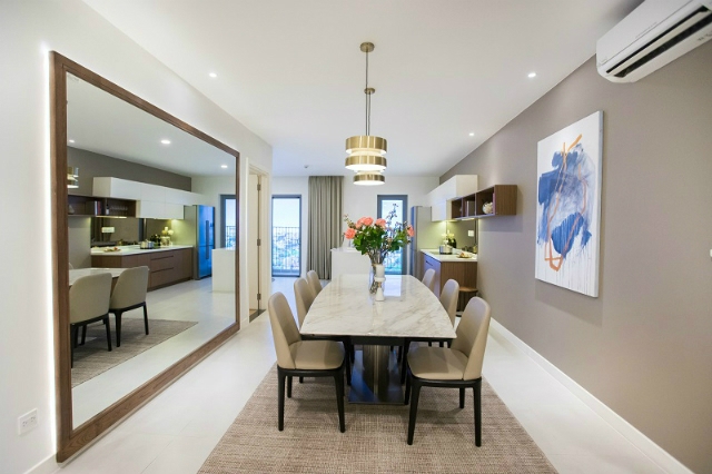 Căn hộ được bố trí hiệu quả, các phòng đều được thông gió và chiếu sáng tự nhiên