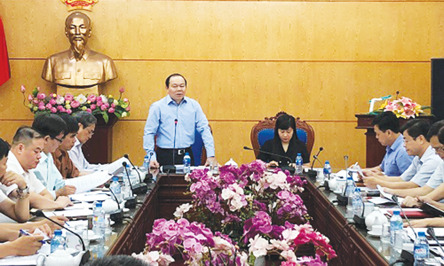 Chủ tịch Liên minh HTX Việt Nam Nguyễn Ngọc Bảo phát biểu tại buổi làm việc