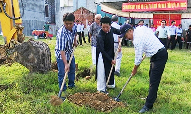 Khởi công xây dựng nhà văn hóa thôn tại xã Phú Hải