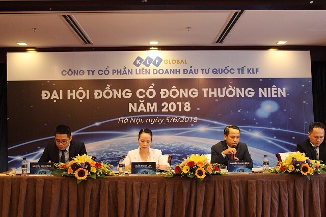 Ban chủ tọa Đại hội cổ đông thường niên KLF năm 2018