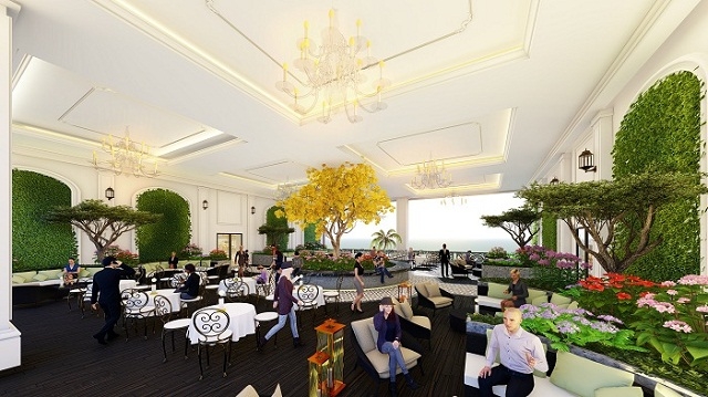 Chủ đầu tư đã dành một phần diện tích xây dựng căn hộ để thiết lập vườn sinh hoạt cộng đồng ngay tại các tầng của Sunshine Garden