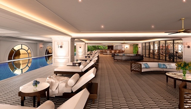 Khu vực bể bơi 4 mùa trong khách sạn