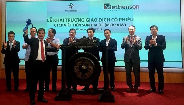 12,5 triệu cổ phiếu AAV của CTCP Việt Tiên Sơn Địa ốc đã chính thức niêm yết tại HNX