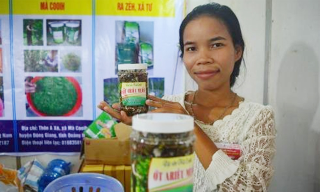 Sản phẩm ớt Ariêu Đông Giang của HTX đã được người tiêu dùng cả nước biết đến