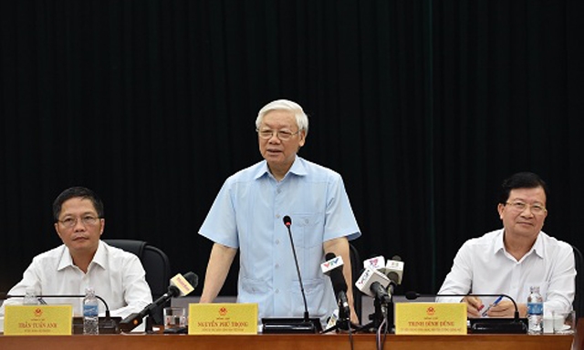 Tổng Bí thư yêu cầu Bộ Công Thương lường trước tất cả biến động trong nước và thế giới với tâm thế bình tĩnh, vững vàng