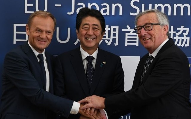 EU và Nhật Bản lên kể hoạch để hiệp định có hiệu lực trước khi Anh rời khối vào tháng 3 tới. (Nguồn: RTE)