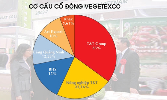 Trong cơ cấu cổ đông của Vegetexco có đến 94,39% là cổ đông tổ chức