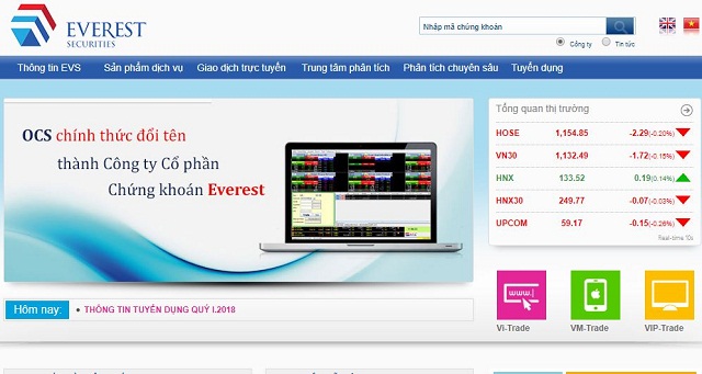 OCS chứng thức đổi tên thành CTCP Chứng khoán Everest