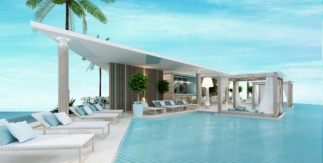 Phối cảnh hồ bơi vô cực của dự án.