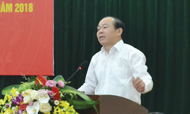 Chủ tịch Nguyễn Ngọc Bảo phát biểu chủ trì hội nghị