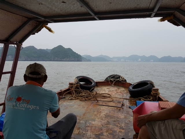 Người lái tàu này cho biết, tàu của ông không đủ điều kiện ra Vịnh Lan Hạ.