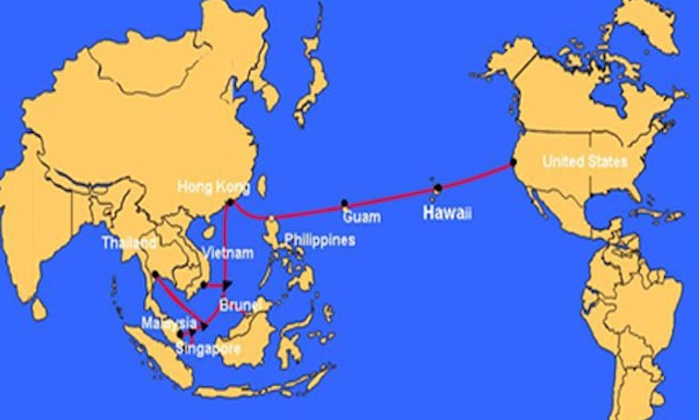 Tuyến cáp quang biển quốc tế AAG (Ảnh Internet)