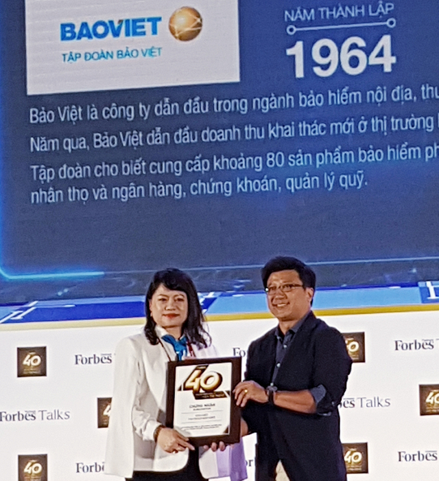 Bảo Việt tiếp tục khẳng định vị thế tại TOP 40 thương hiệu giá trị nhất Việt Nam nãm 2018