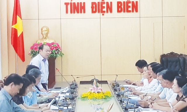 Chủ tịch Nguyễn Ngọc Bảo phát biểu tại buổi làm việc