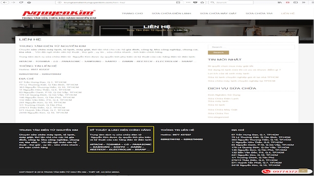 Giả mạo thương hiệu của các siêu thị điện máy nổi tiếng để thu tiền sửa chữa, bảo hành thiết bị với giá cao