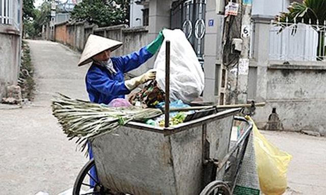 Các chất thải rắn sinh hoạt trên địa bàn đã được HTX thu gom, vận chuyển đến nơi xử lý