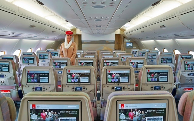 Emirates là hãng hàng không dịch vụ 5 sao (Ảnh Internet)