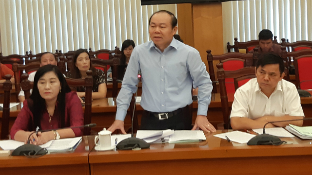 Chủ tịch Liên minh HTX Việt Nam Nguyễn Ngọc Bảo phát biểu tại buổi làm việc.