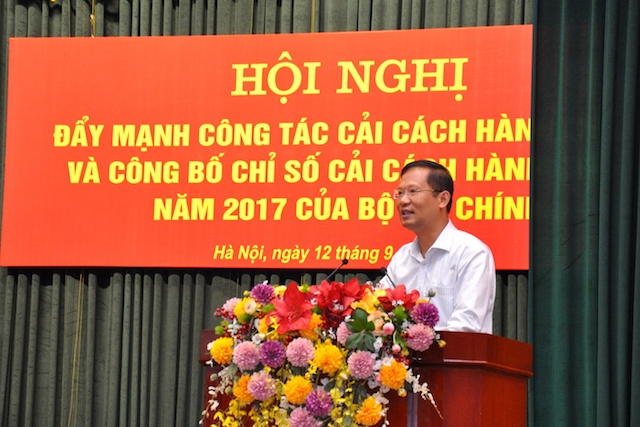 Ông Nguyễn Nguyên Dũng - Phó Cục trưởng Cục Kiểm soát TTHC, Văn phòng Chính phủ phát biểu tại Hội nghị
