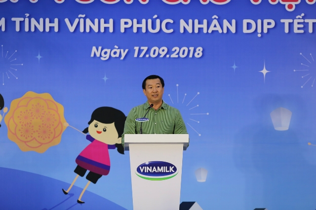 Ông Đỗ Thanh Tuấn - Giám đốc Đối ngoại Vinamilk phát biểu tại sự kiện