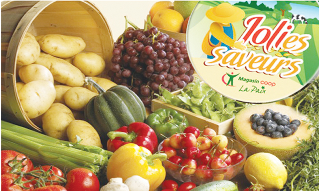Nông sản mang thương hiệu Jolies Saveurs của HTX Coop La Paix tại Quebec