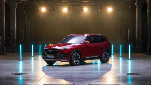 Mẫu xe SUV của VinFast tham dự triển lãm ô tô quốc tế Paris Motor Show ngày 2/10/2018.