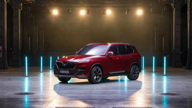 Mẫu xe SUV của VinFast tham dự triển lãm ô tô quốc tế Paris Motor Show ngày 2/10/2018.