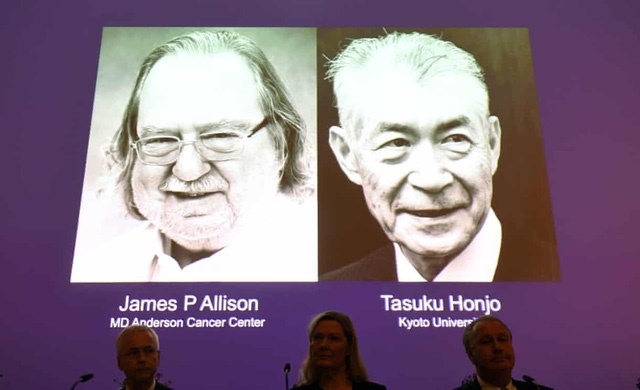 Nhà khoa học Mỹ và Nhật Bản đoạt giải Nobel Y học 2018 (Ảnh: Internet)