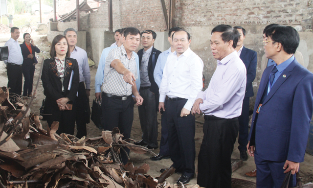 Chủ tịch Liên minh HTX Việt Nam Nguyễn Ngọc Bảo thăm mô hình HTX Công Tâm