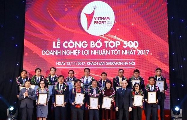 Lợi nhuận trước thuế bình quân năm 2017 của Top 500 doanh nghiệp lợi nhuận tốt nhất tăng trên 65% so với năm 2016.