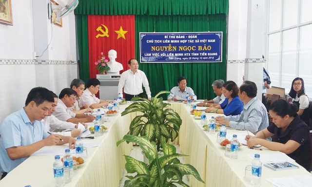 Chủ tịch Nguyễn Ngọc Bảo phát biểu tại buổi làm việc