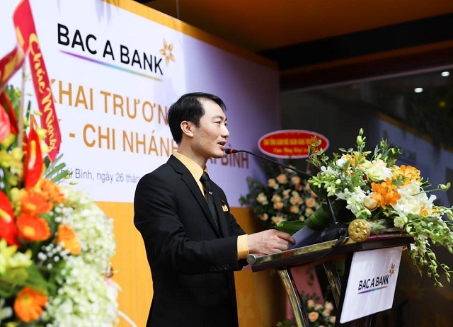 Ông Phan Quý Dương - Giám đốc BAC A BANK - Chi nhánh Thái Bình phát biểu