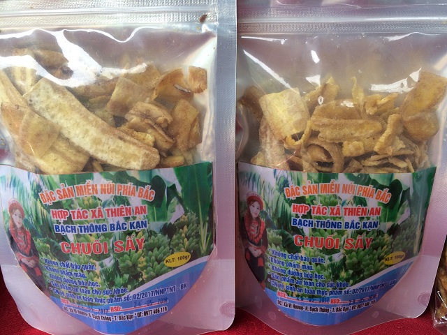 Sản phẩm chuối sấy của HTX