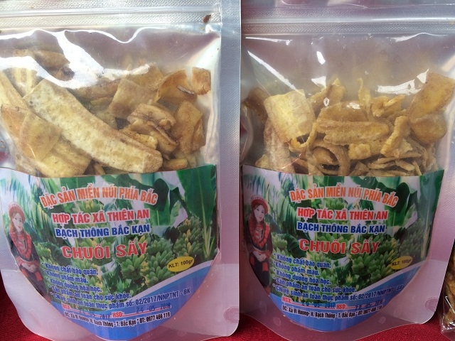 Sản phẩm chuối sấy của HTX