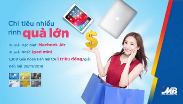 MB triển khai chương trình khuyến mại chi tiêu nhiều – rinh quà lớn
