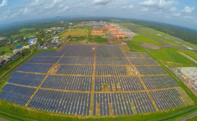Cảng hàng không quốc tế Cochin của Ấn Độ trở thành sân bay đầu tiên trên thế giới được vận hành hoàn toàn bằng nguồn điện Mặt trời (Ảnh Internet)