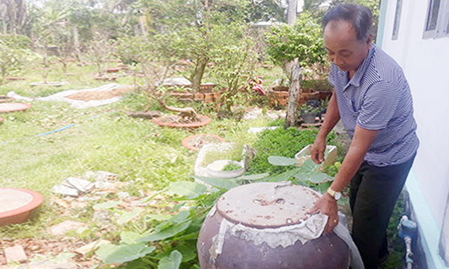 Thùng ủ phân trồng mai hạn chế phát tán mùi hôi ra môi trường