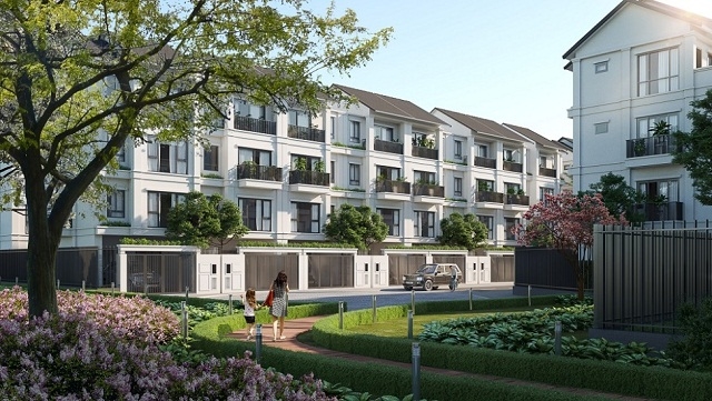 Khuôn viên với không gian xanh tại liền kề Dahlia Homes