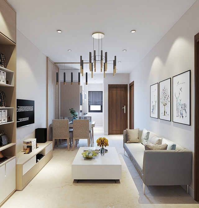 Thiết kế căn hộ FLC Green Apartment nhỏ xinh, tiện nghi