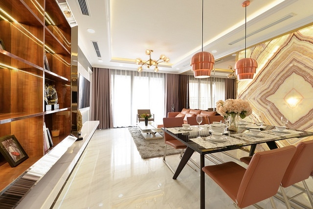 Không gian căn hộ sang trọng tràn ngập ánh sáng tại D’. Le Roi Soleil