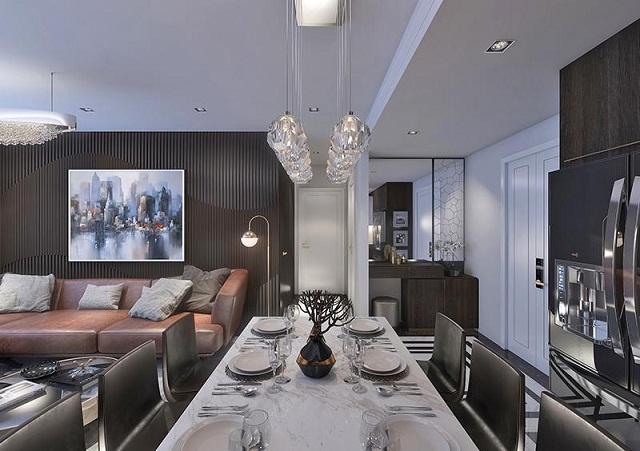 Sunshine City Sài Gòn tỉ mỉ trong việc trang trí căn hộ bằng những nội thất đẳng cấp, quý tộc.