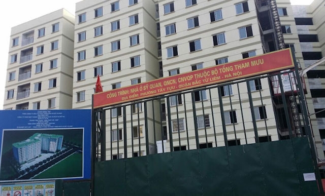 Nhà ở xã hội của Tổng công ty Đầu tư phát triển nhà và đô thị Bộ Quốc phòng làm chủ đầu tư (Ảnh: Internet)