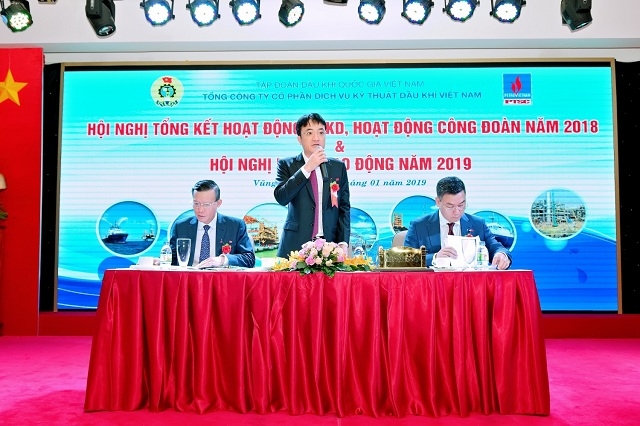 Chủ tịch HĐTV PTSC Nguyễn Thanh Tùng cho biết: Năm 2018, PTSC đạt được hầu hết các chỉ tiêu sản xuất kinh doanh đề ra
