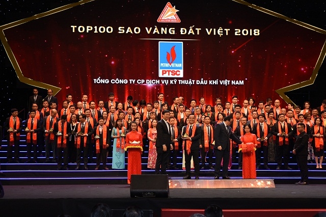 PTSC vinh dự lọt Top 100 doanh nghiệp nhận Giải thưởng Sao Vàng Đất Việt 2018