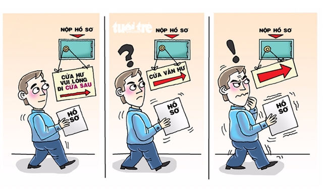 Nhiều DN phản ánh gửi hồ sơ vào trung tâm hành chính công trực tuyến nhưng vẫn phải gặp cán bộ ở phía sau thì hồ sơ mới nhanh