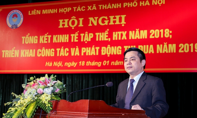 Phó Chủ tịch Liên minh HTX Việt Nam Nguyễn Văn Thịnh phát biểu chỉ đạo tại Hội nghị