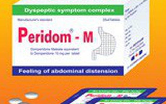 Đình chỉ lưu hành và thu hồi trên toàn quốc thuốc viên nén bao phim Peridom-M (Ảnh: Internet)
