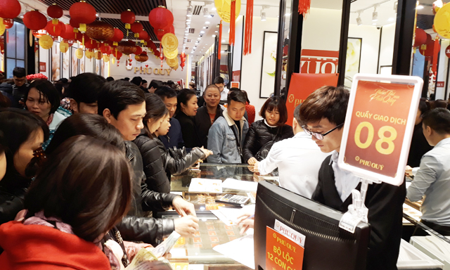 Nhu cầu mua vàng dịp ngày Thần tài tăng cao