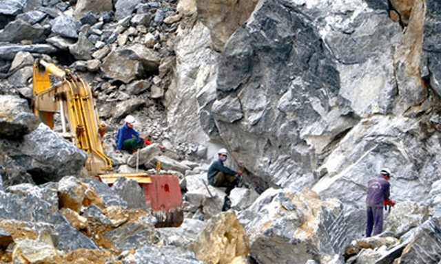 Một mỏ khai thác đá của HTX
